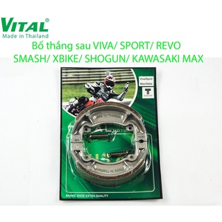 Bố thắng trước sau su sport/ viva/ revo/ xbike/ smash/ shogun/ kawasaki max - má phanh xe máy, bố thắng đĩa, đùm vital