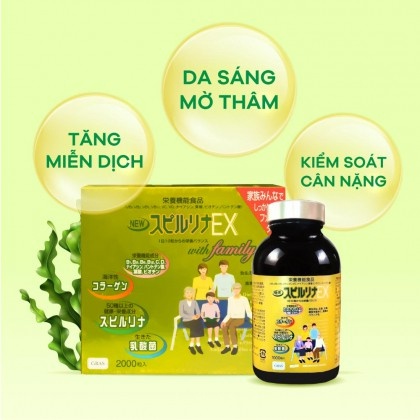 Tảo Vàng EX Spirulina Nhật Bản 2000 viên