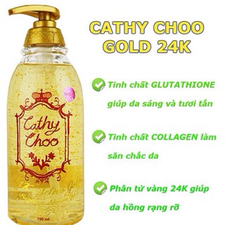 Sửa tắm trắng da tinh chất vàng Cathy Choo - Thái Lan 750ml