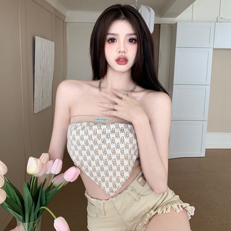 Áo Ống Không Tay Thiết Kế Không Đồng Đều Quyến Rũ Thời Trang Theo Phong Cách Hàn Quốc Cho Nữ