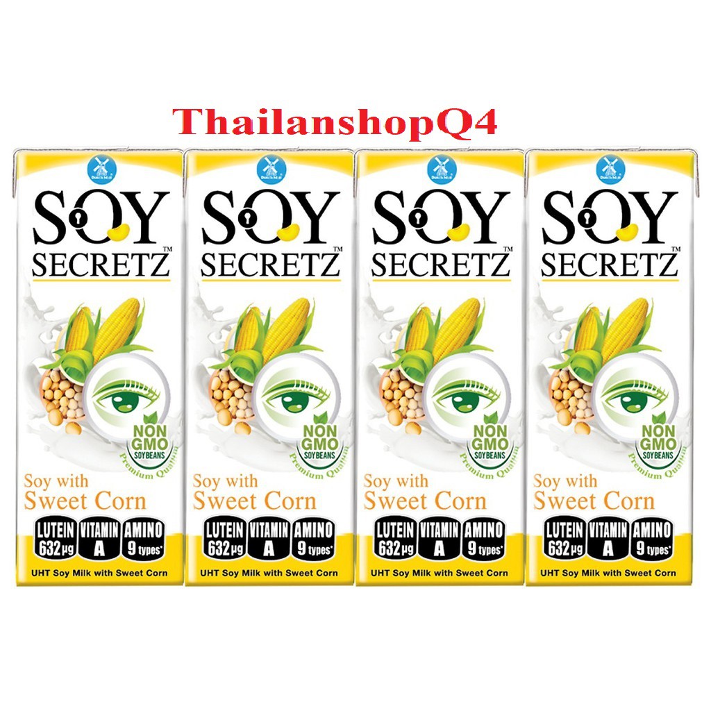  (HCM) SỮA ĐẬU NÀNH SOY SECRETZ THÁI LAN (LỐC 4 HỘP *180ML)