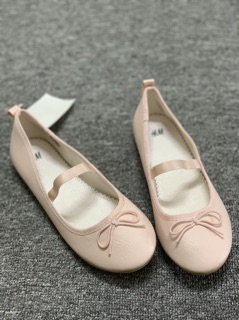 Giầy búp bê da mềm hồng nhạt HM