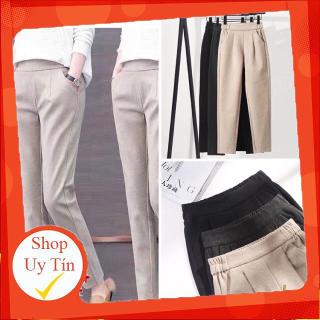 Hàng nhập khẩu QUẦN DẠ NỮ BAGGY DẠ HÀNG CHUẢN LOẠI 1 DÀY DẶN MỀM MỊN KHÔNG XỔ LÔNG HOÀN TIỀN NẾU KHÔNG Y HÌNH GIÁ 1-20S