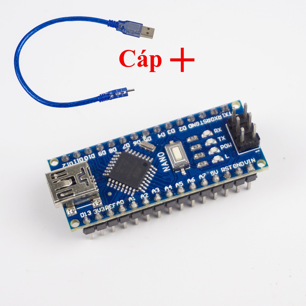 Arduino Nano + Cáp V3.0 Atmega328P CH340 ( Kèm Cáp Nạp Code)