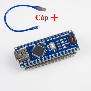 Arduino Nano + Cáp V3.0 Atmega328P CH340 ( Kèm Cáp Nạp Code)