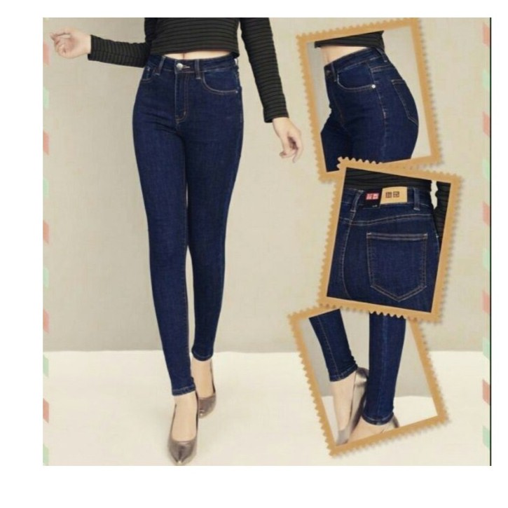 Quần jean nữ lưng cao CHẤT CO GIÃN TỐT ms03