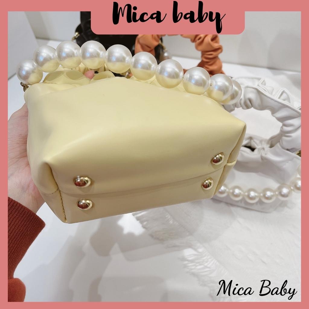 Túi xách nữ mini đeo chéo quai chun da mềm cao cấp Mica baby TC01