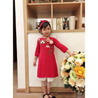 Áo Dài Cách Tân Cho Bé Gái (Có Kèm turban)