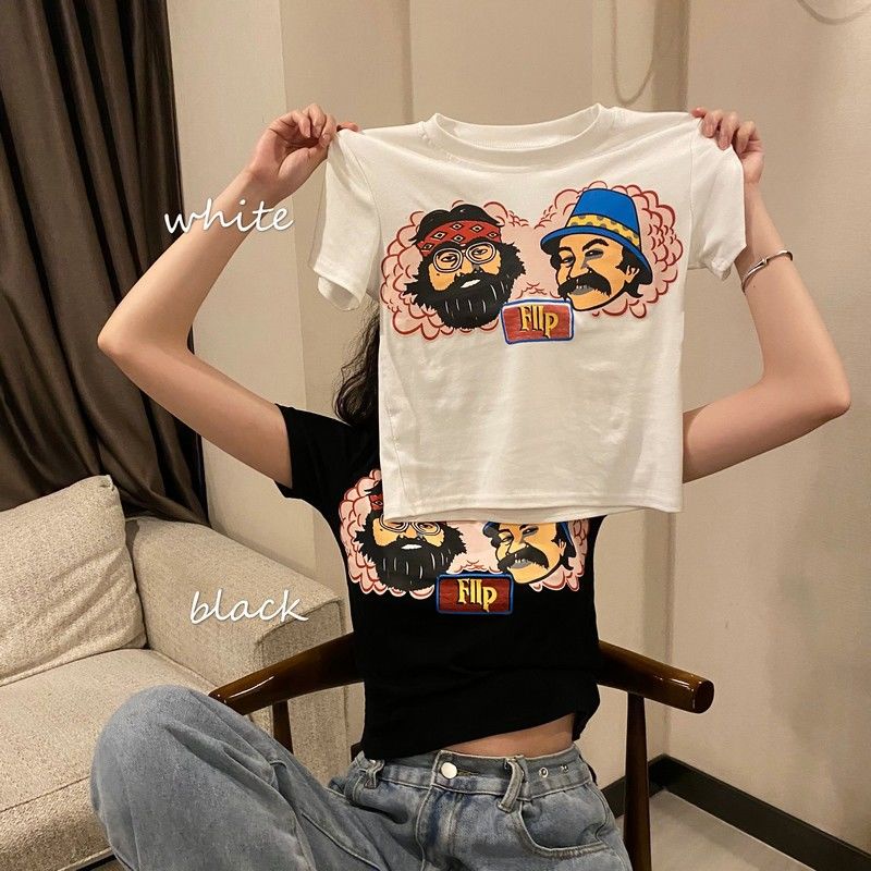 Áo Thun Nữ Tay Ngắn Mỏng Ôm Vừa Vặn Màu Đen Thời Trang Xu Hướng áo phông nữ JL-TX-63