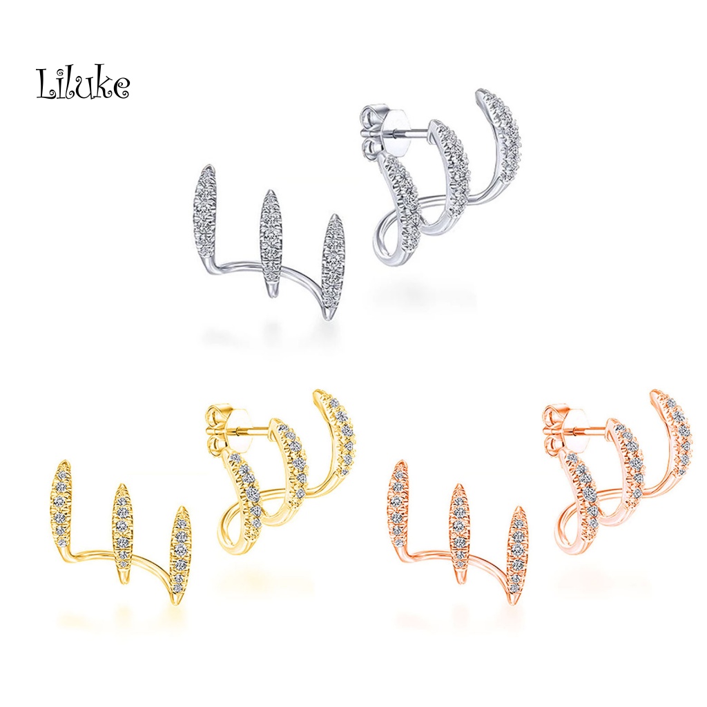 Đôi Khuyên Tai HìNh VòNg Cung LấP LáNh ThờI Trang Cho Nữ