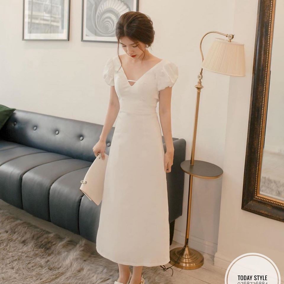 ĐẦM DỰ TIỆC TODAYSTYLE HỞ LƯNG CÓ MÚT NGỰC FREESIZE D1377