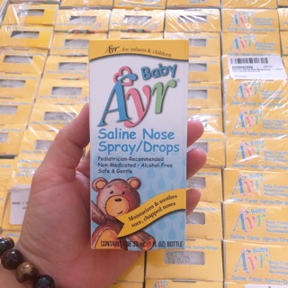 Nước muối vô trùng baby ayr date 2025 dành cho bé từ sơ sinh