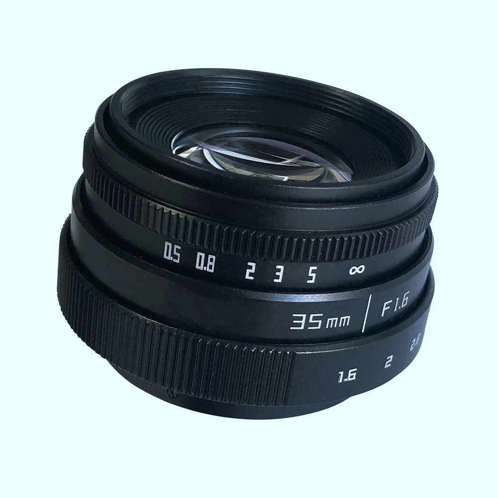 35mm F1.6 C Mount Camera Lens with Adapter Ring for PanasOnic Olympus PEN E-P6 / E-PL7 / E-PL6 / E-PL5 Etc