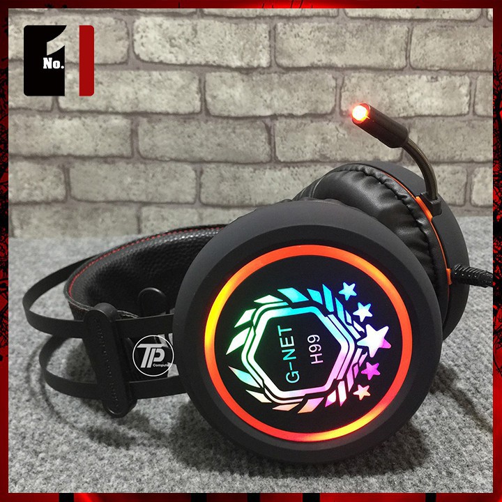 HÀNG CAO CẤP -  Tai Nghe Gaming LED Chụp Tai Headphone Có Dây GNet H99 - Tai Nghe Game Thủ Có Mic Máy Vi Tính Laptop Pc 