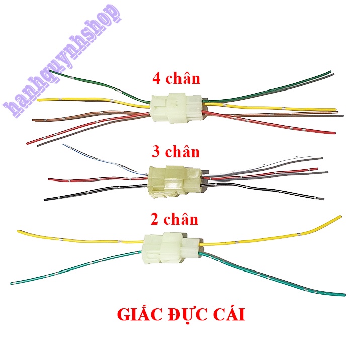 Giắc đực cái 2 3 4 chân – Jack nối nhanh ô tô xe máy