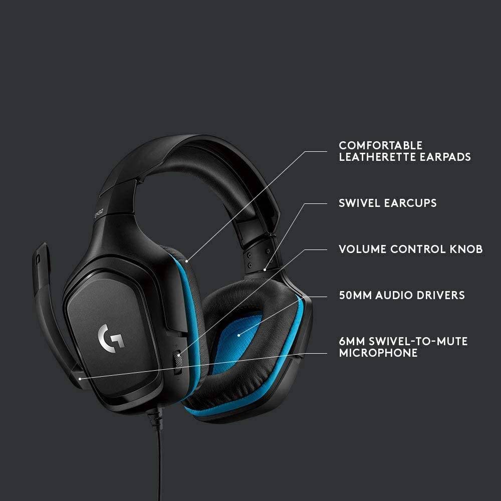 Tai Nghe Logitech G431 7.1 Surround Sound Gaming Headset - Hàng Chính Hãng  - Bảo Hành 12 Tháng 1 Đổi 1 | Shopee Việt Nam