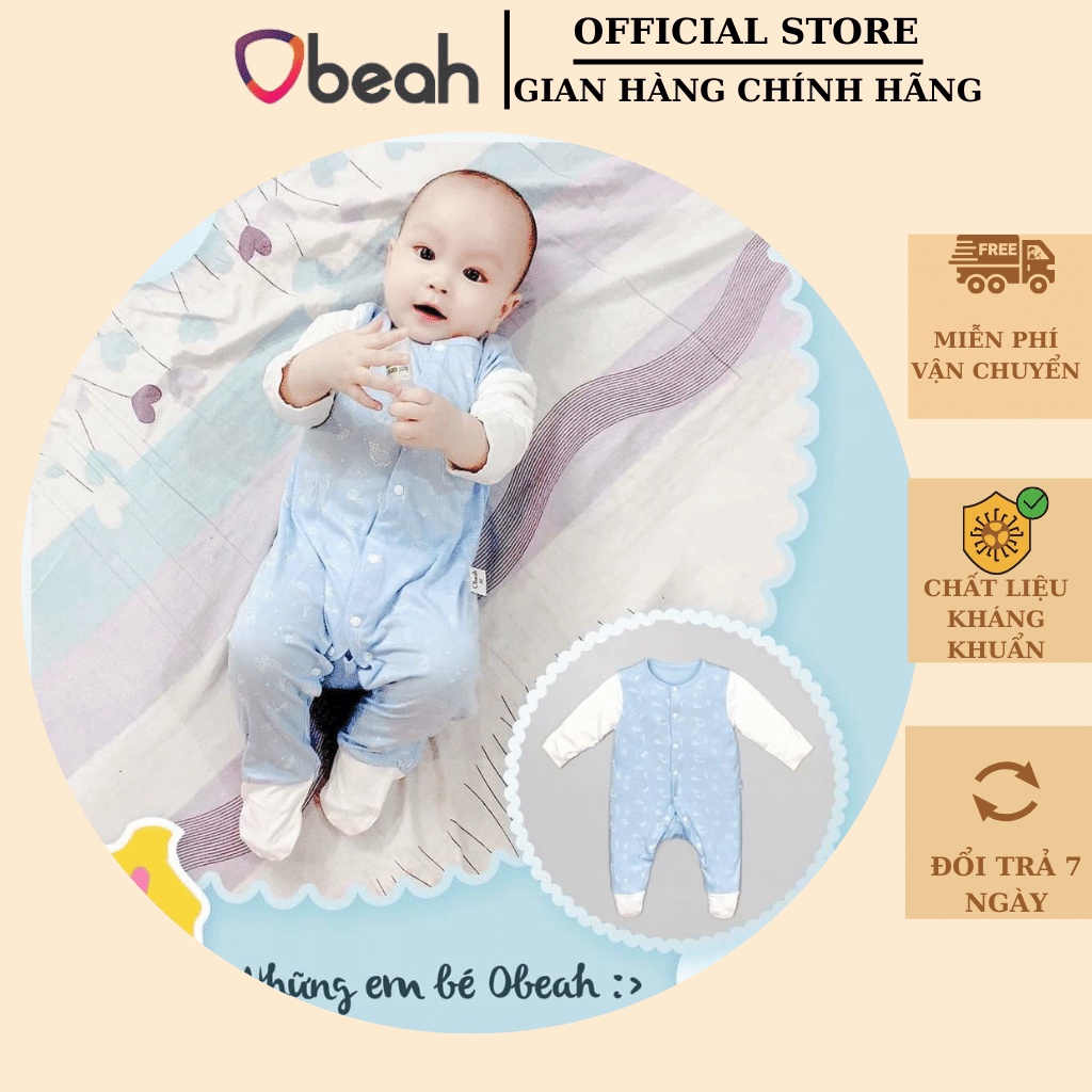 Bộ bodysuit tất liền chất liệu cottong tự nhiên màu hồng dâu in hình Pony Fullsize 59 đến 80 cho bé obeah_officialstore