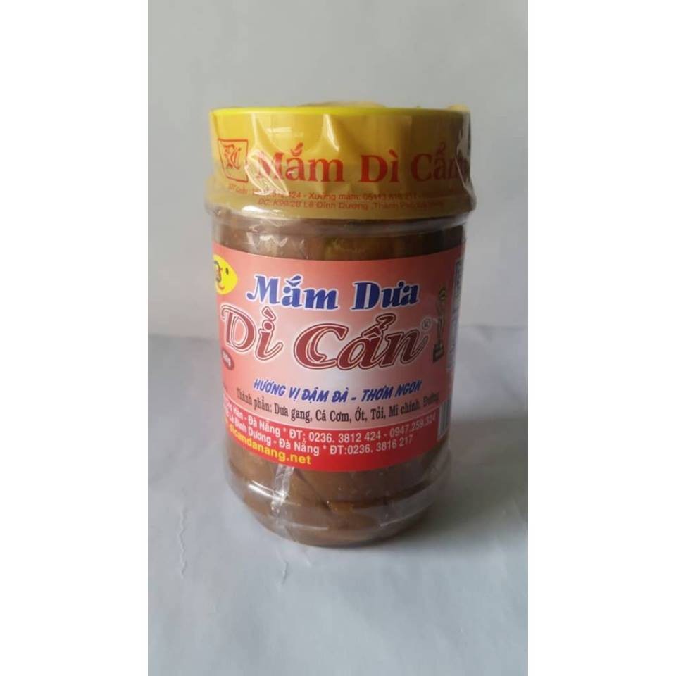 Mắm dưa Dì Cẩn hủ nhỏ 500g