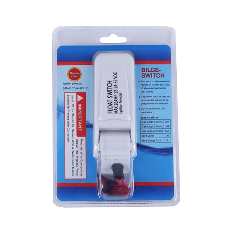 Công Tắc Phao Bơm Hơi Tự Động 12V DC Bảo Vệ Mức Nước Cho Tàu Thuyền