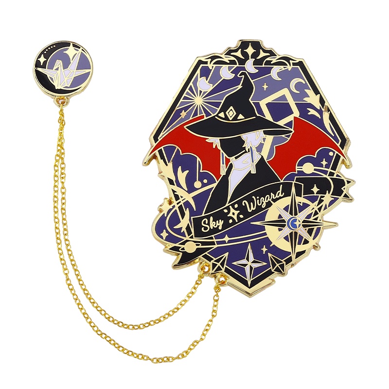 Ghim Cài Áo Kim Loại Tráng Men Hai Chiều Hình Hoạt Họa Sáng Tạo Làm Quà Tặng Cho Bạn Bè