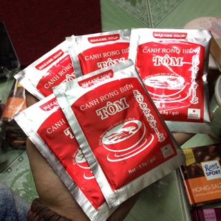 5 gói Súp Canh Rong Biển Asuzac 4g(tôm,Miso,hến)