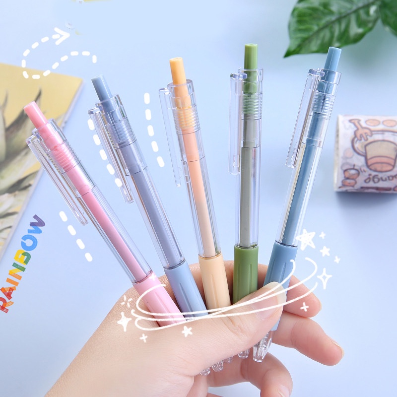 Bút bi Macaron siêu dễ thương 0.5mm MỰC ĐEN bền mực Duashop