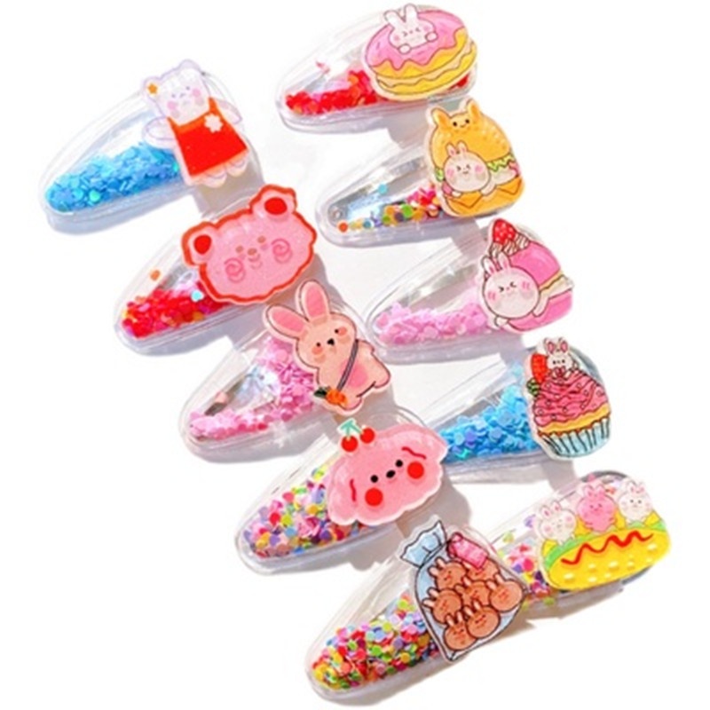 Set 10 Kẹp Tóc Hình Ngôi Sao Nhiều Màu Sắc Dễ Thương Cho Bé Gái