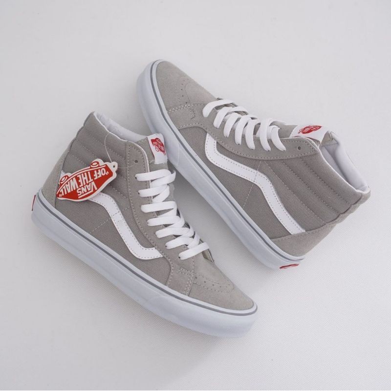 Giày Thể Thao Vans Sk8 Hi Màu Xám Phong Cách Năng Động