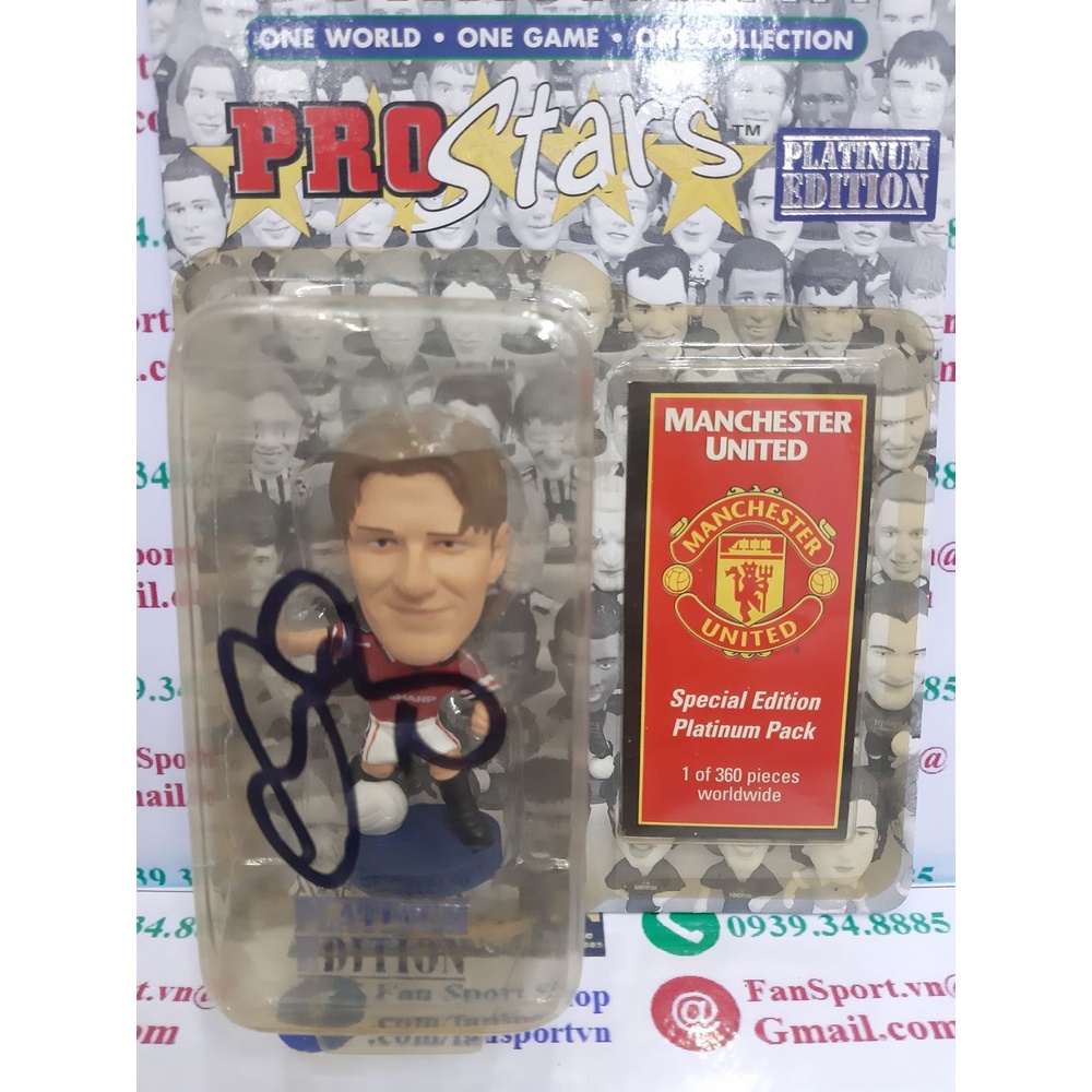 Tượng cầu thủ có chữ ký David Beckham 7 Manchester United 1998 1999 2000 corinthian