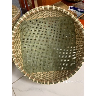 Rổ cật tre viền mây