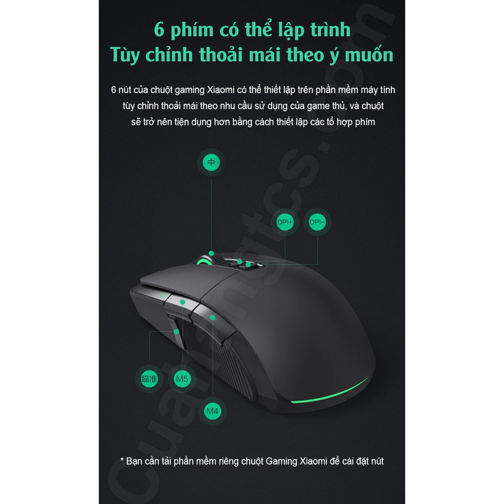 Chuột Gaming Xiaomi Wireless mouse - Chuột game xiaomi - 2 chuẩn kết nối không dây và có dây