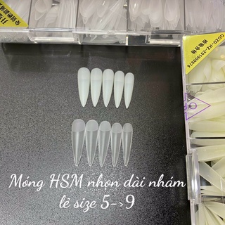 Móng up nhám hsm hộp lẻ size 5-6-7-8-9 - hộp 500 móng