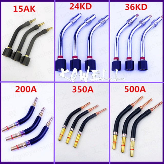 Cổ cong mỏ hàn mig 15ak - 200A - 24Kd-25AK-36KD-350-501D Phụ kiện máy hàn
