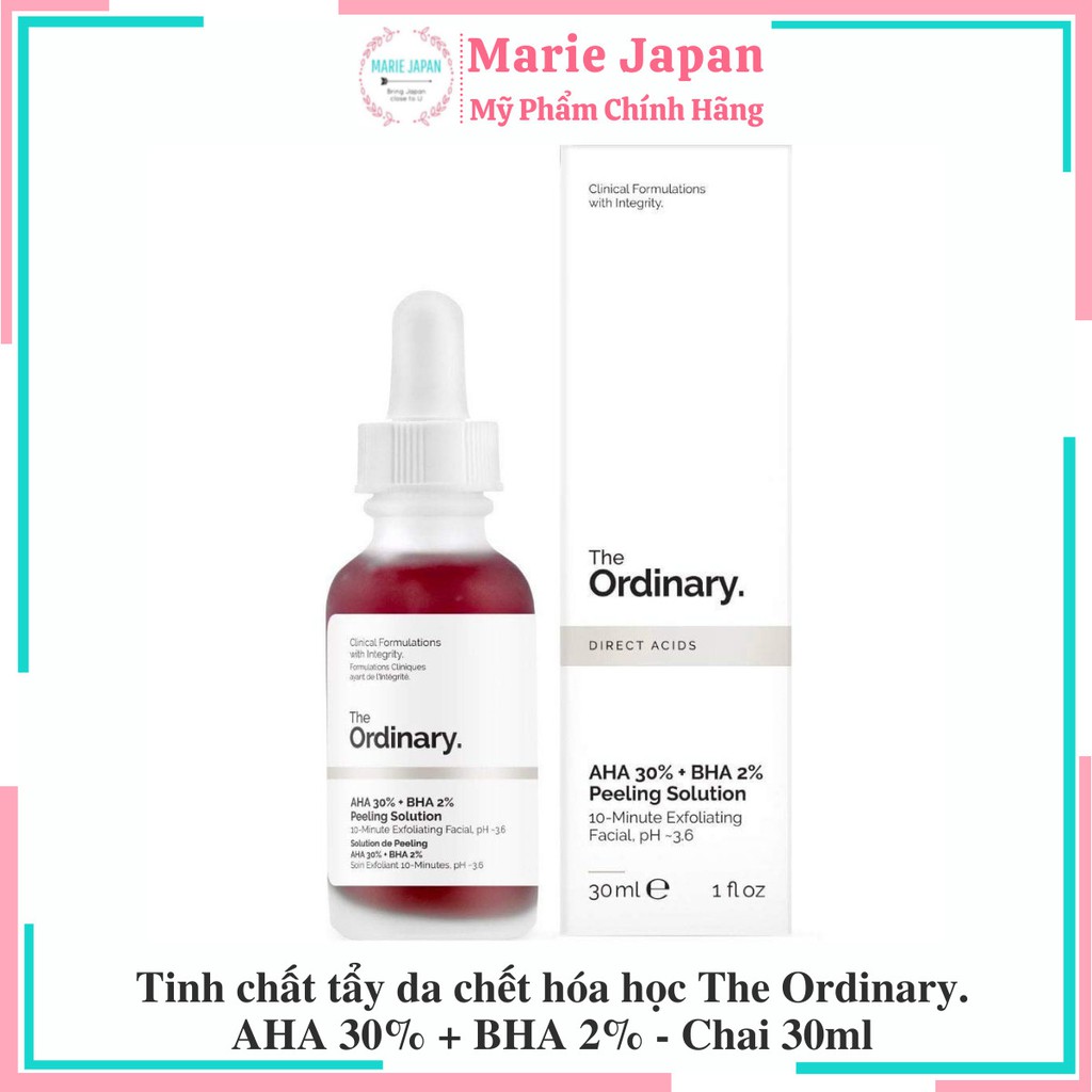 Serum tẩy tế bào chết, cải thiện mụn The Ordinary AHA 30% BHA 2% Peeling Solution 30ml