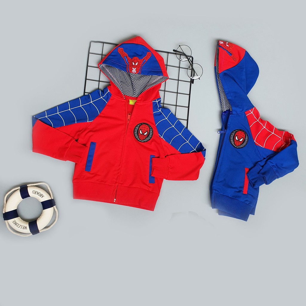 Áo khoác nỉ Spider man 2020 size 1-8