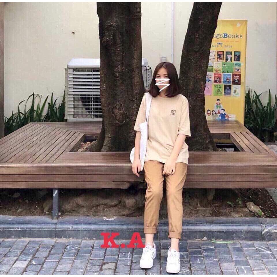 Quần Kaki Suông Baggy Sắn Gấu HARIQUEEN