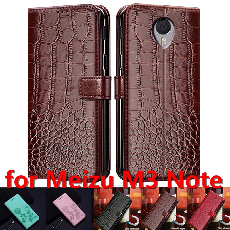 Ốp Điện Thoại Da PU Kèm Ngăn Đựng Thẻ Chống Sốc Cao Cấp Cho Meizu M3 Note
