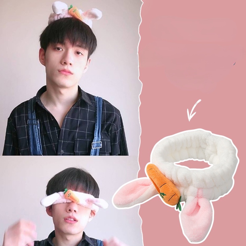Băng đô rửa mặt bằng vải nhung mềm mại kiểu Hàn Quốc