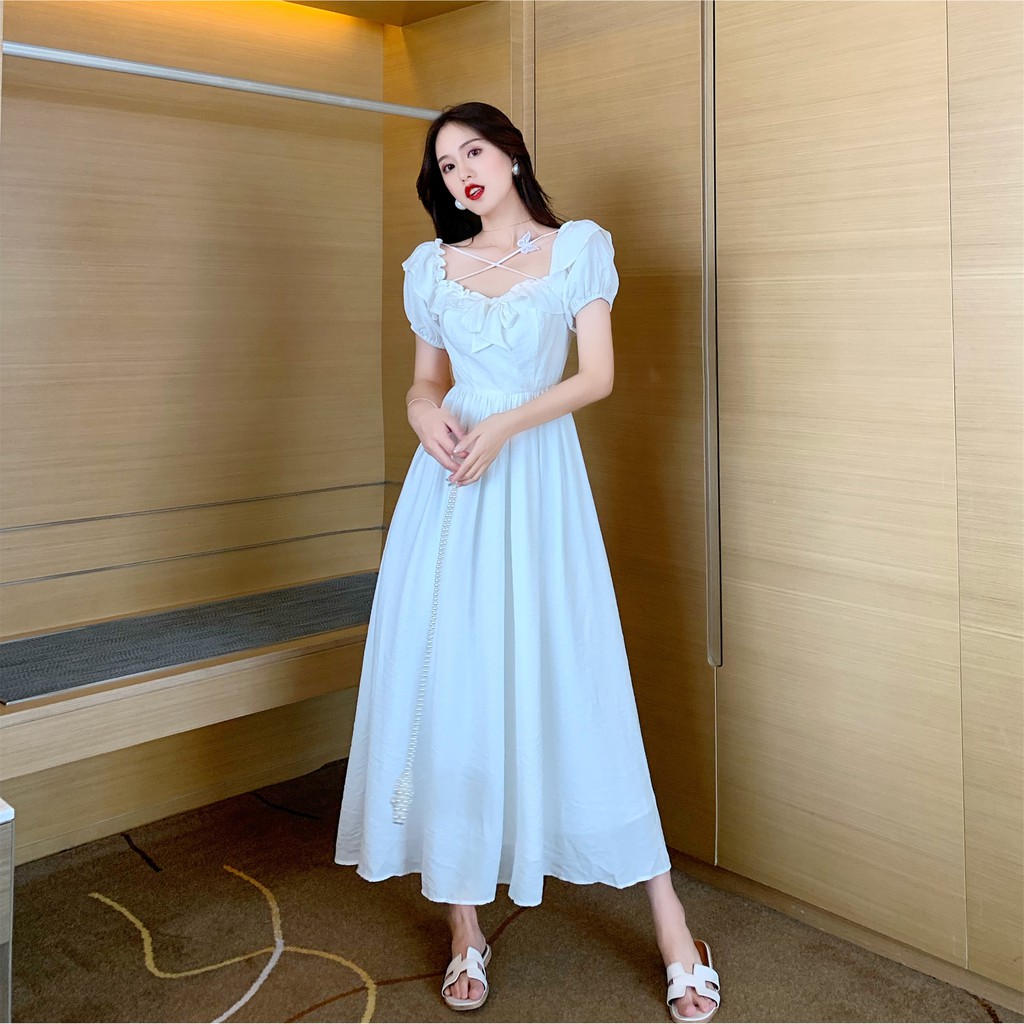 Đầm dáng xòe tay ngắn Emilyshop ulzzang