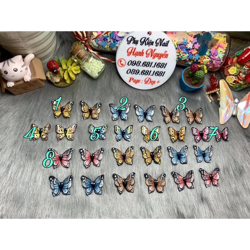 Bướm Bột Nổi trang trí móng Nail 15.000/con. Set 2 con 30.000