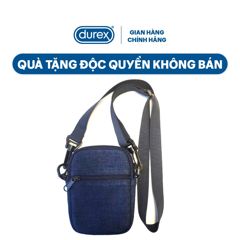 [Quà tặng không bán] Túi đeo vai mini vải jeans Durex