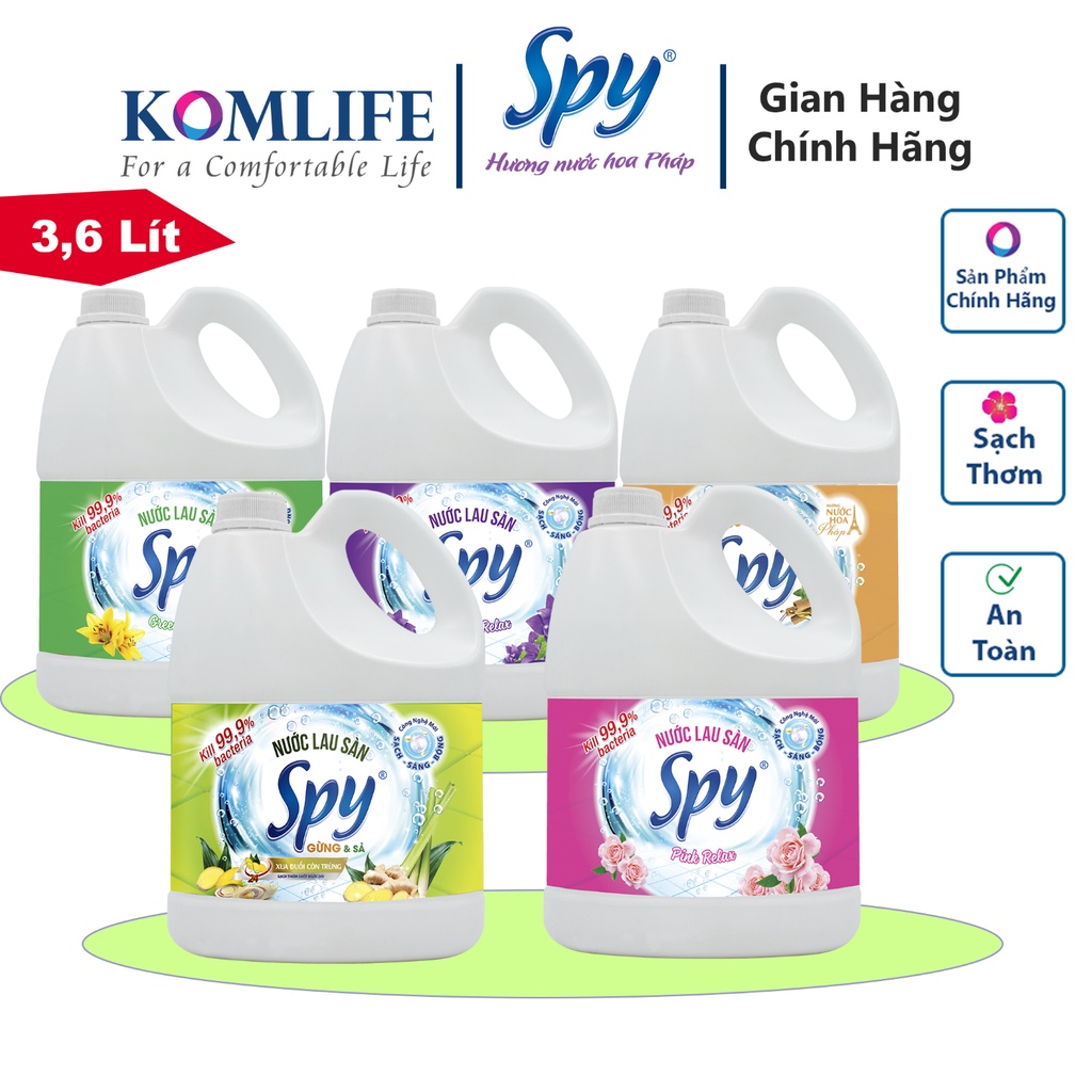 Nước lau sàn SPY hương Tím Blossom Relax 3600ml