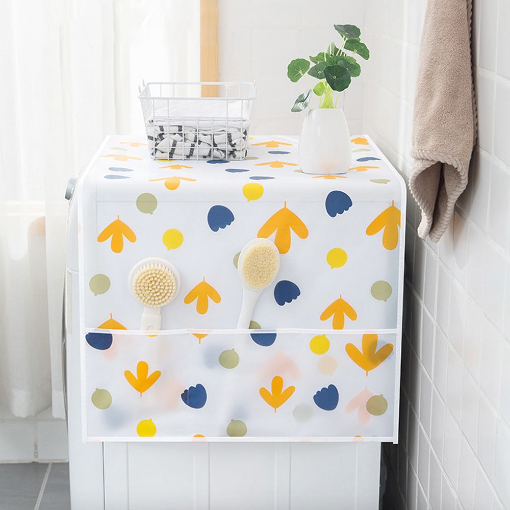Vải phủ bằng peva chống bụi chống nước họa tiết hoa cho tủ lạnh tiện lợi