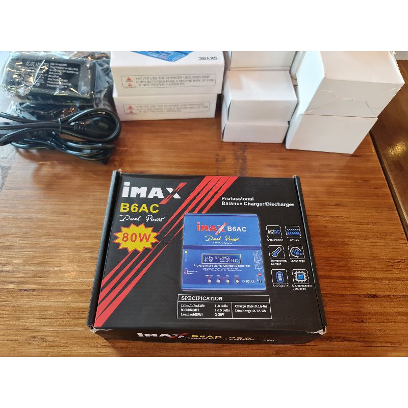 Bộ Sạc Pin Cân Bằng 2S- 6S -  Nicd /Pb /Lipo/ LiIon/ Life NiMh  -) Imax B6Ac Màn Hình Lcd Kỹ thuật số.