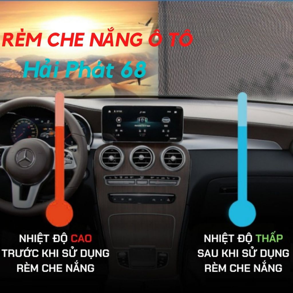 Rèm Che Nắng Ô Tô, Rèm Ô Tô Chống Tia UV Chống Nóng Hiệu Quả, Loại Cuộn Tiện Dụng, Có Nhiều Kích Cỡ