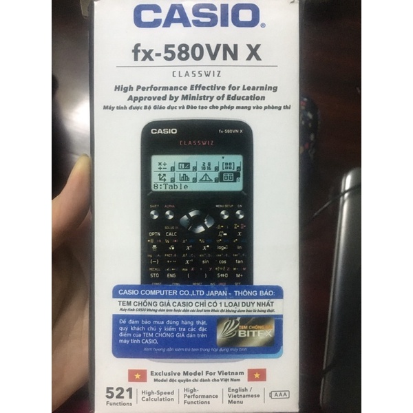 Máy tính Casio FX 580 VN X chính hãng