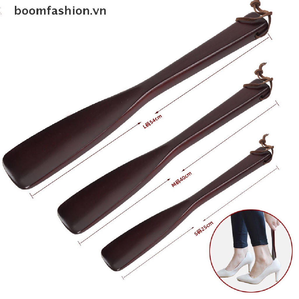 Dụng Cụ Hỗ Trợ Mang Giày Bằng Sừng Hà Lan Tay Cầm Dài Bằng Gỗ Có Dây Treo