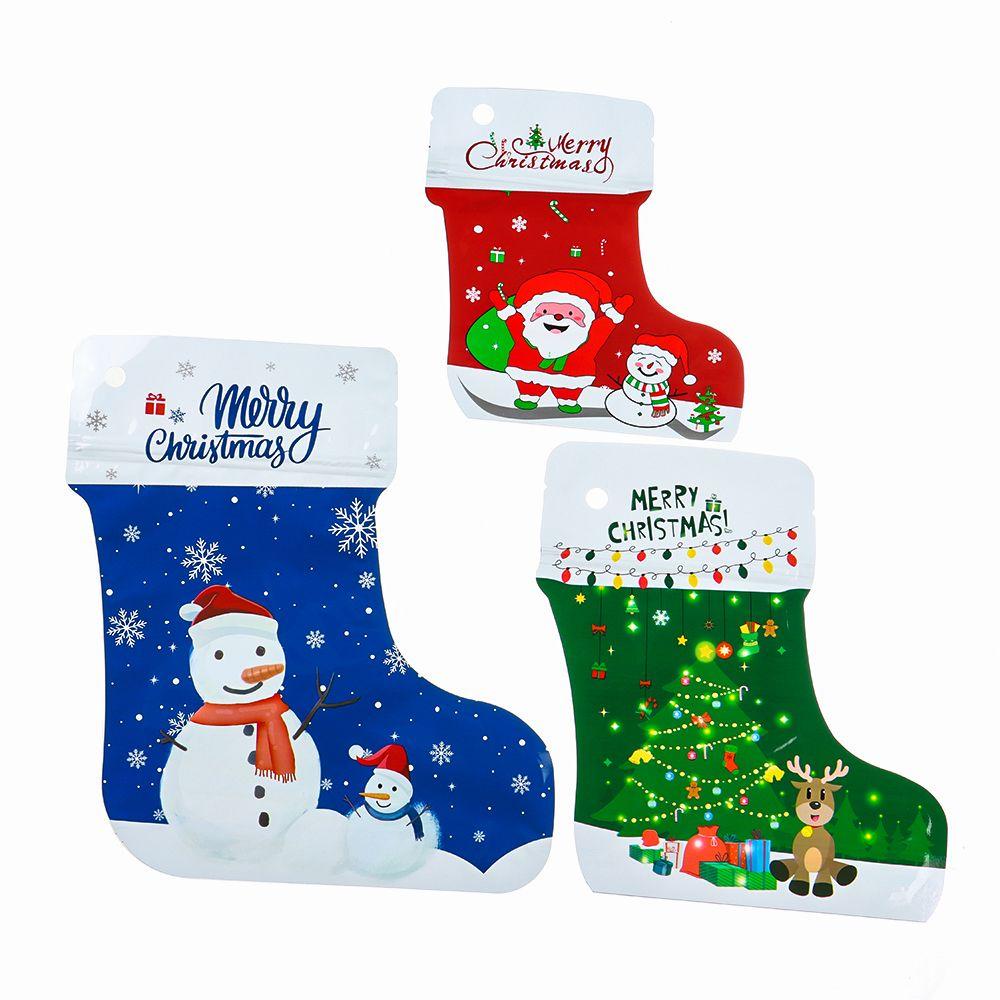 10 Túi Đựng Quà Giáng Sinh Hình Chiếc Tất / Ông Già Noel