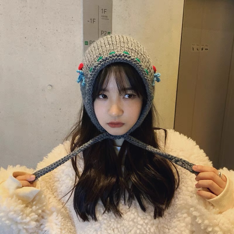 Băng đô cài tóc MG STUDIO dệt kim họa tiết hoa phong cách vintage