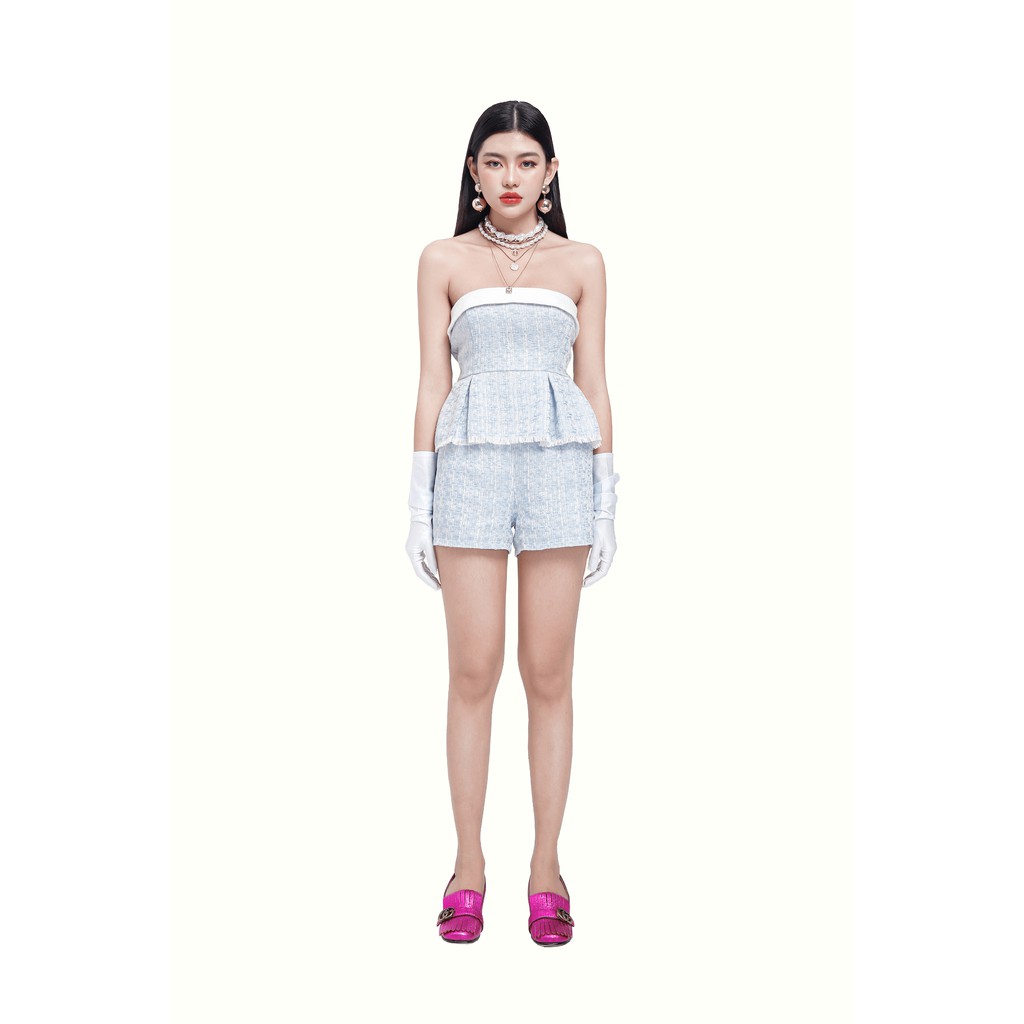 Áo cúp ngực HEYBEE dáng Peplum, chất liệu vải tweed cao cấp (2 màu)VOGUE TWEED TOP HA621